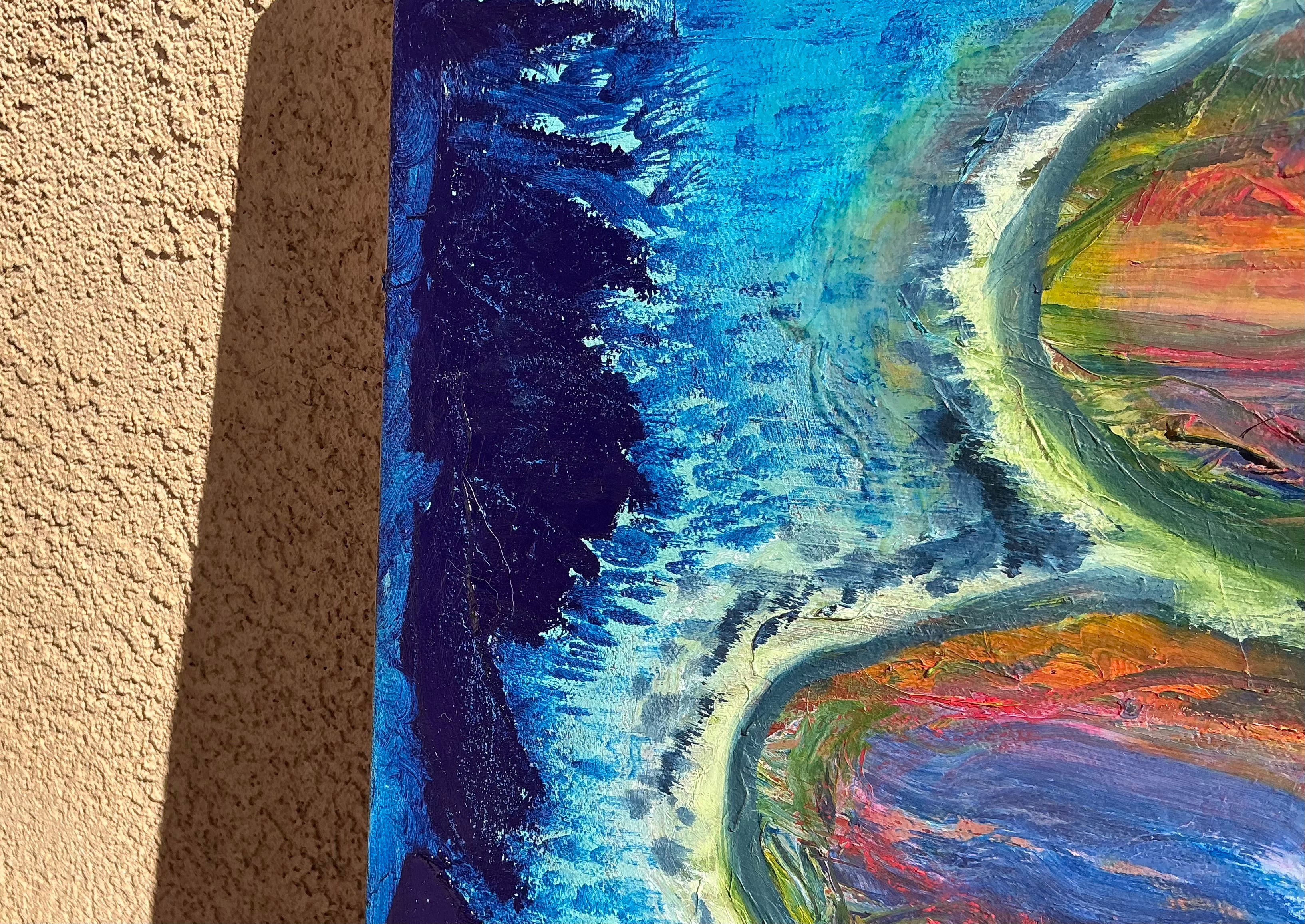 Incoming - Original Oil Painting on Stretched Canvas